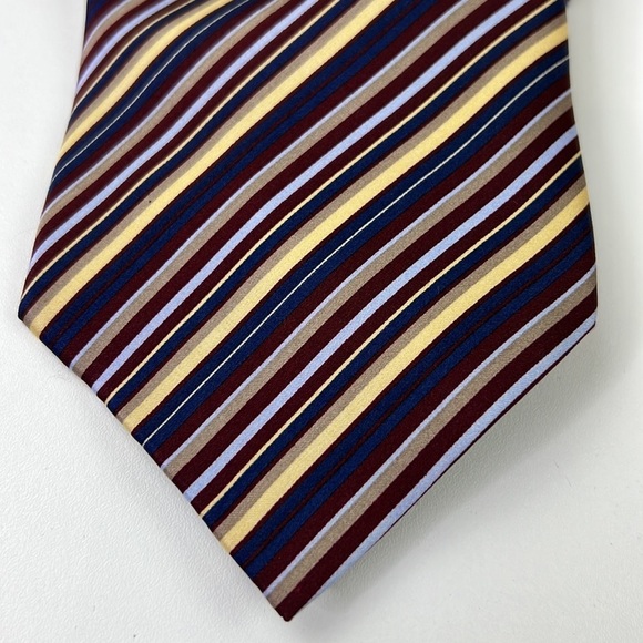 Aezans Horizontal Striped Men's  Cravate Neck Tie - Picture 2 of 7